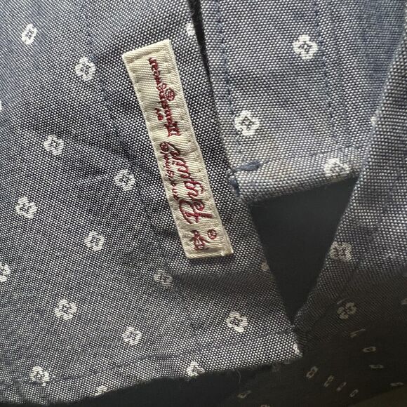 Original Penguin Heritage Slim Fit Button Up Shirt Mens Size S Small Blue Floral - Picture 6 of 9